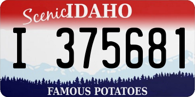 ID license plate I375681