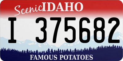 ID license plate I375682