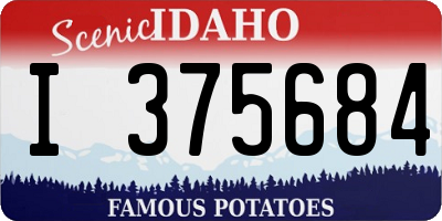 ID license plate I375684