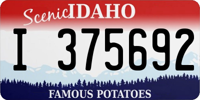 ID license plate I375692