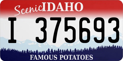 ID license plate I375693