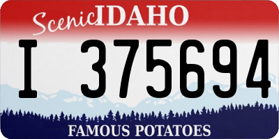 ID license plate I375694