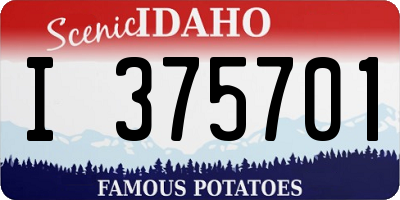 ID license plate I375701