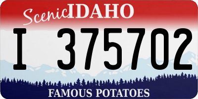 ID license plate I375702