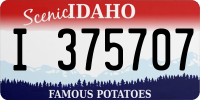 ID license plate I375707