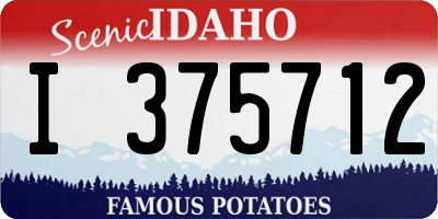 ID license plate I375712