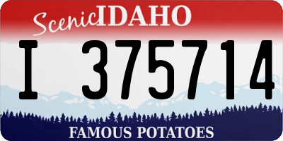 ID license plate I375714