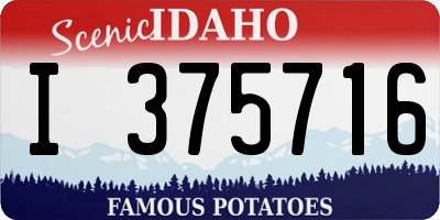 ID license plate I375716