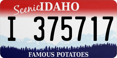 ID license plate I375717