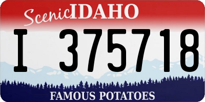 ID license plate I375718