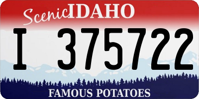 ID license plate I375722