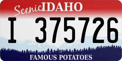 ID license plate I375726