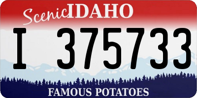 ID license plate I375733