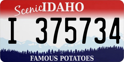 ID license plate I375734