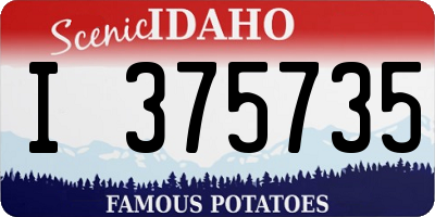 ID license plate I375735