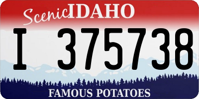 ID license plate I375738