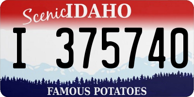 ID license plate I375740