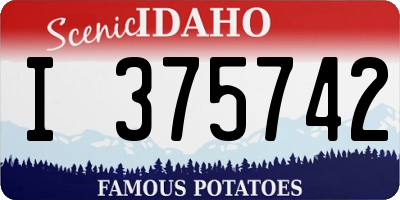 ID license plate I375742