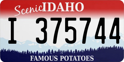 ID license plate I375744