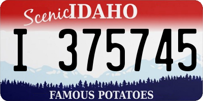 ID license plate I375745