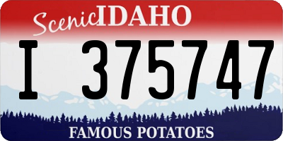 ID license plate I375747