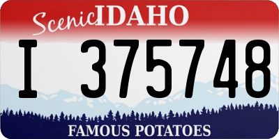 ID license plate I375748