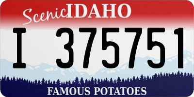 ID license plate I375751