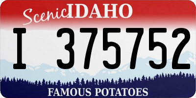 ID license plate I375752