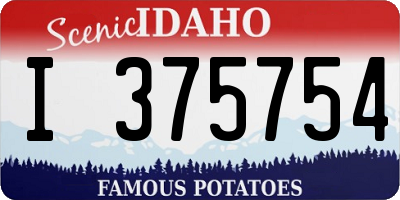 ID license plate I375754