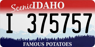 ID license plate I375757