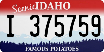 ID license plate I375759