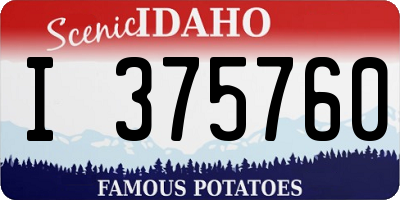 ID license plate I375760