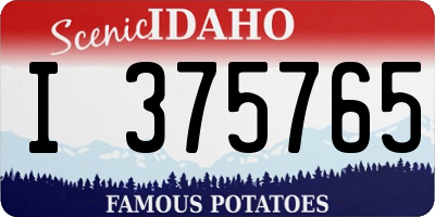ID license plate I375765