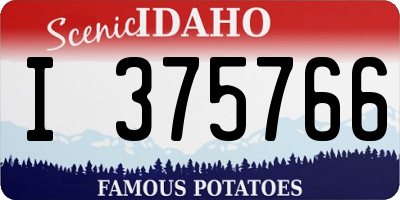 ID license plate I375766