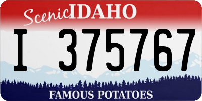 ID license plate I375767