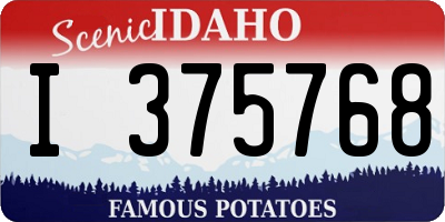 ID license plate I375768
