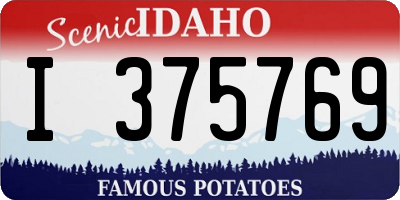 ID license plate I375769