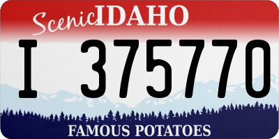 ID license plate I375770