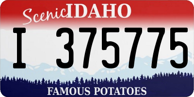 ID license plate I375775