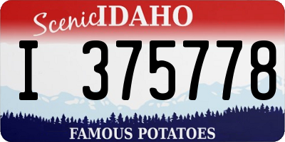 ID license plate I375778