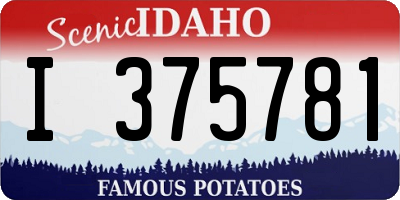 ID license plate I375781