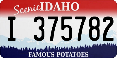 ID license plate I375782