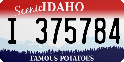 ID license plate I375784