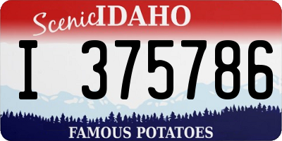 ID license plate I375786