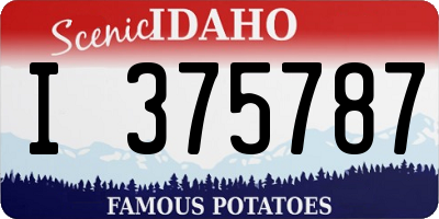 ID license plate I375787
