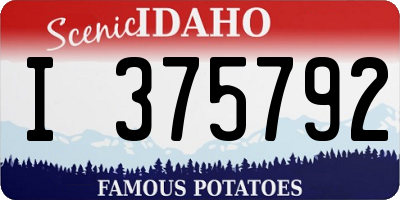 ID license plate I375792