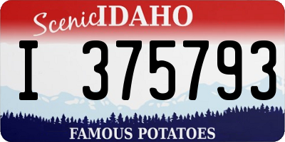 ID license plate I375793