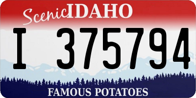 ID license plate I375794
