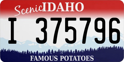 ID license plate I375796