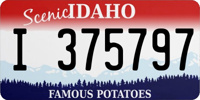 ID license plate I375797